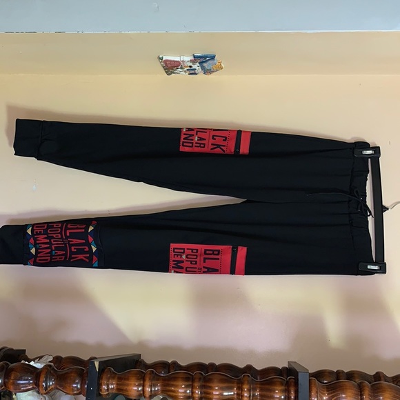 Black By Popular Demand graphic joggers - Picture 2 of 11